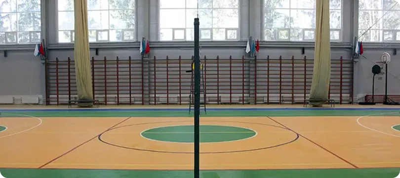 Укладка нового профессионального спортивного покрытия с разметкой в г. Таруса