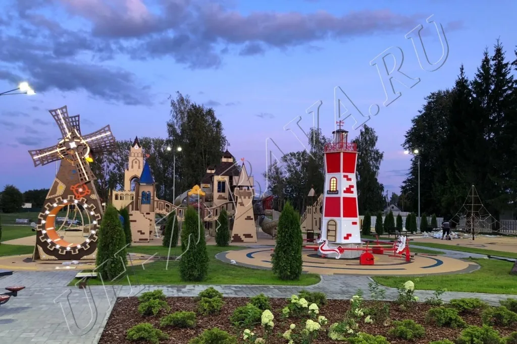 Детская спортивно-игровая площадка в г. Печоры, Псковская область